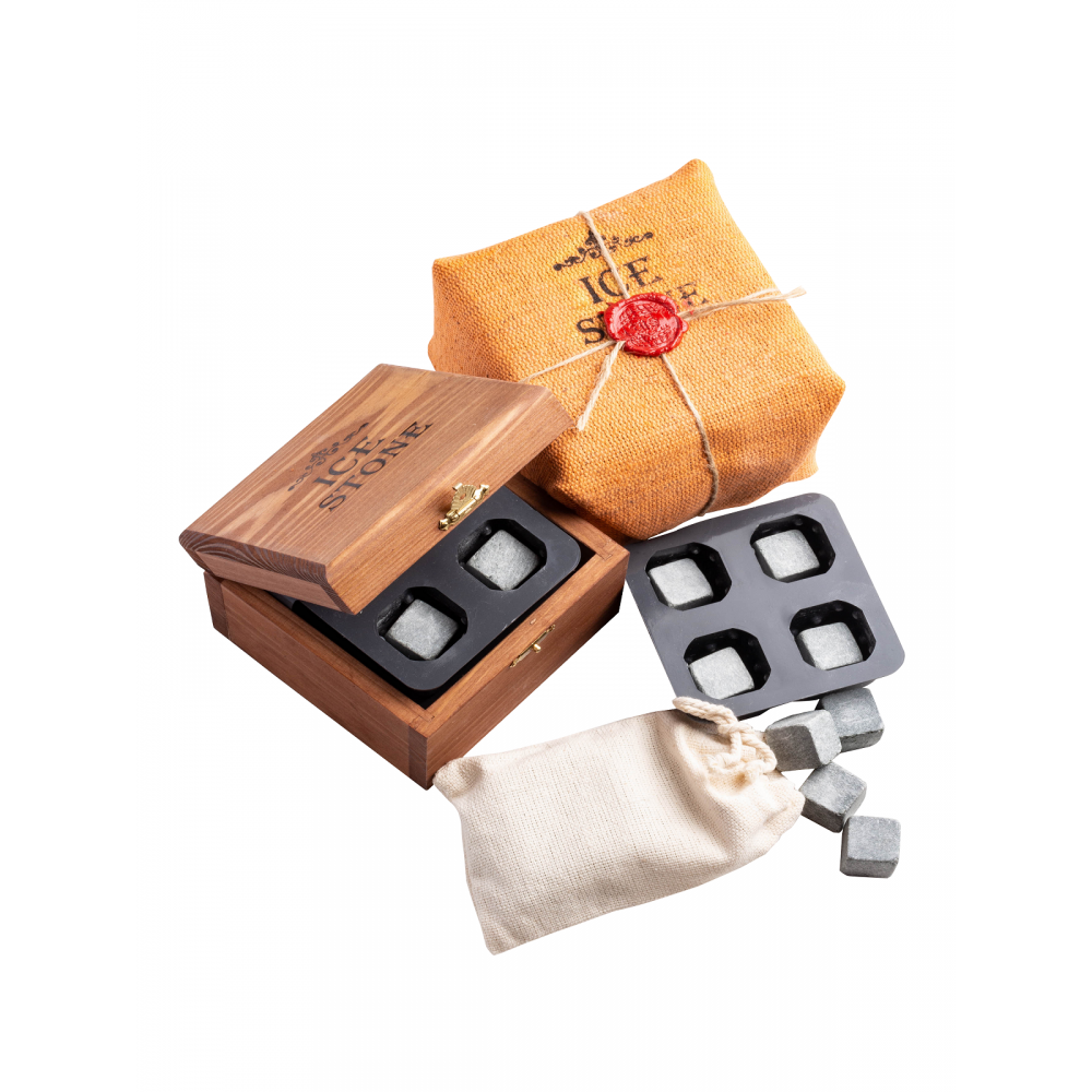 Whiskey Stones "Ice Stone" box (8 stones, 2 molds)